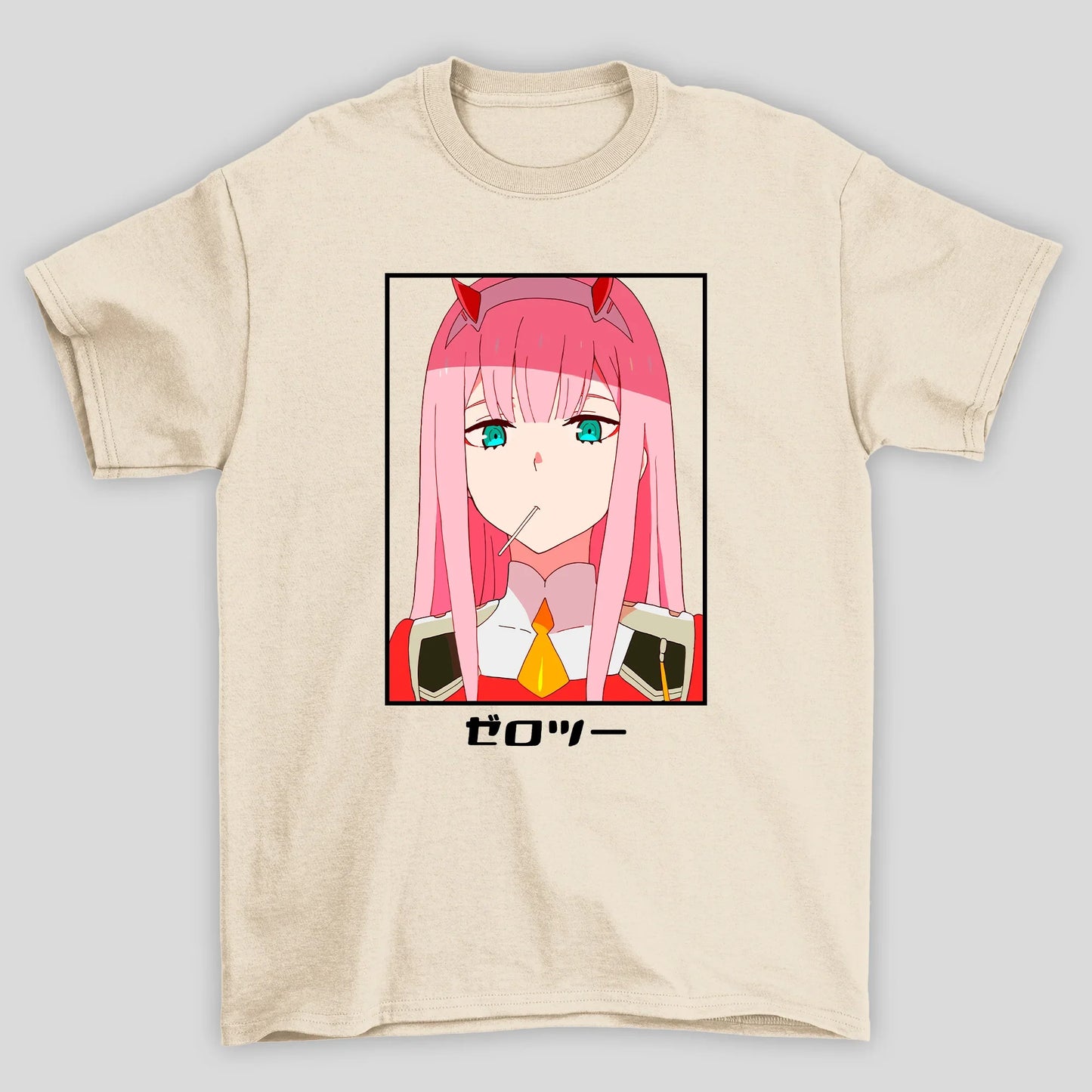 Camiseta Básica Unissex Zero Two Rosto Pirulito Darling In The Franxx
