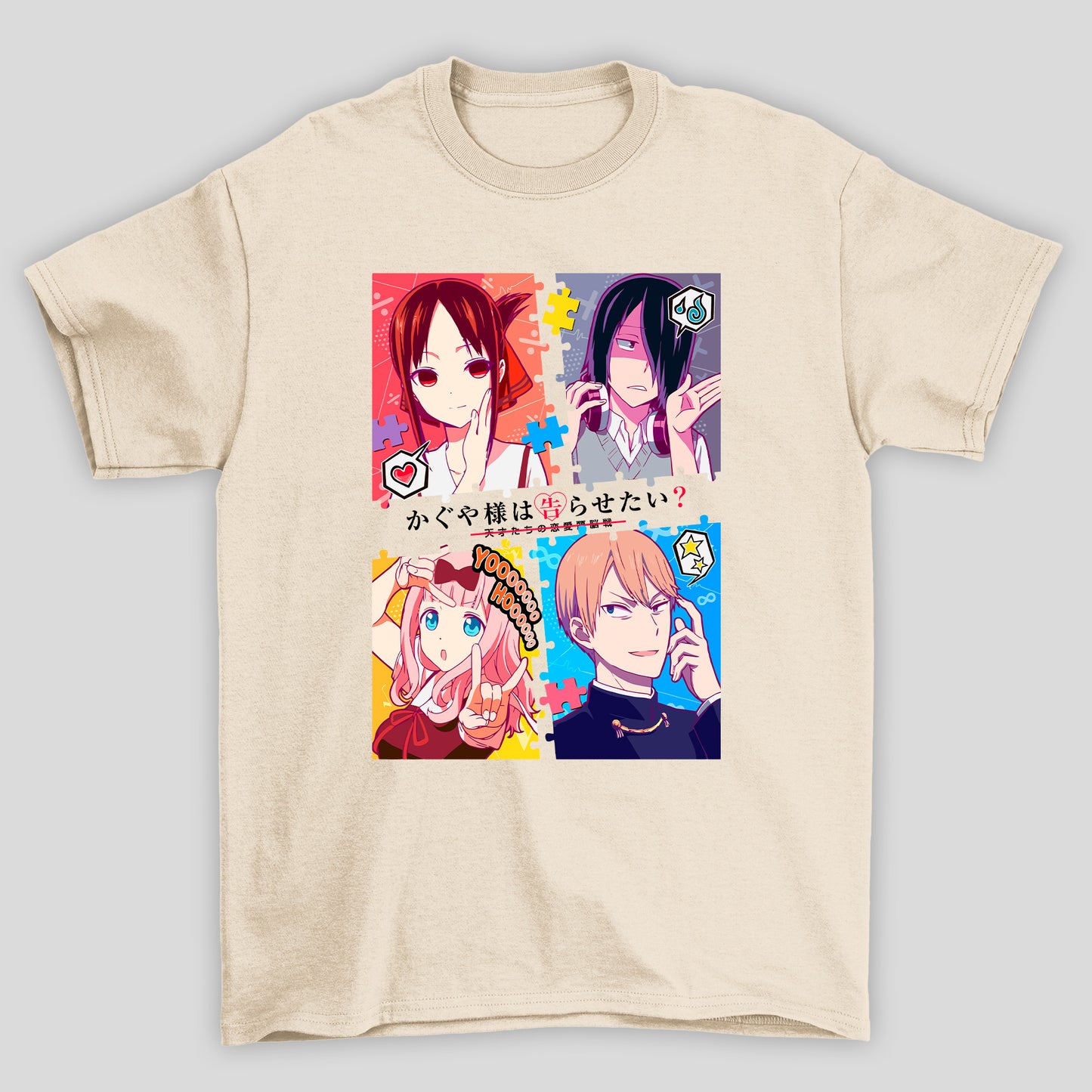 Camiseta Básica Unissex Anime Kaguya-Sama Personagens