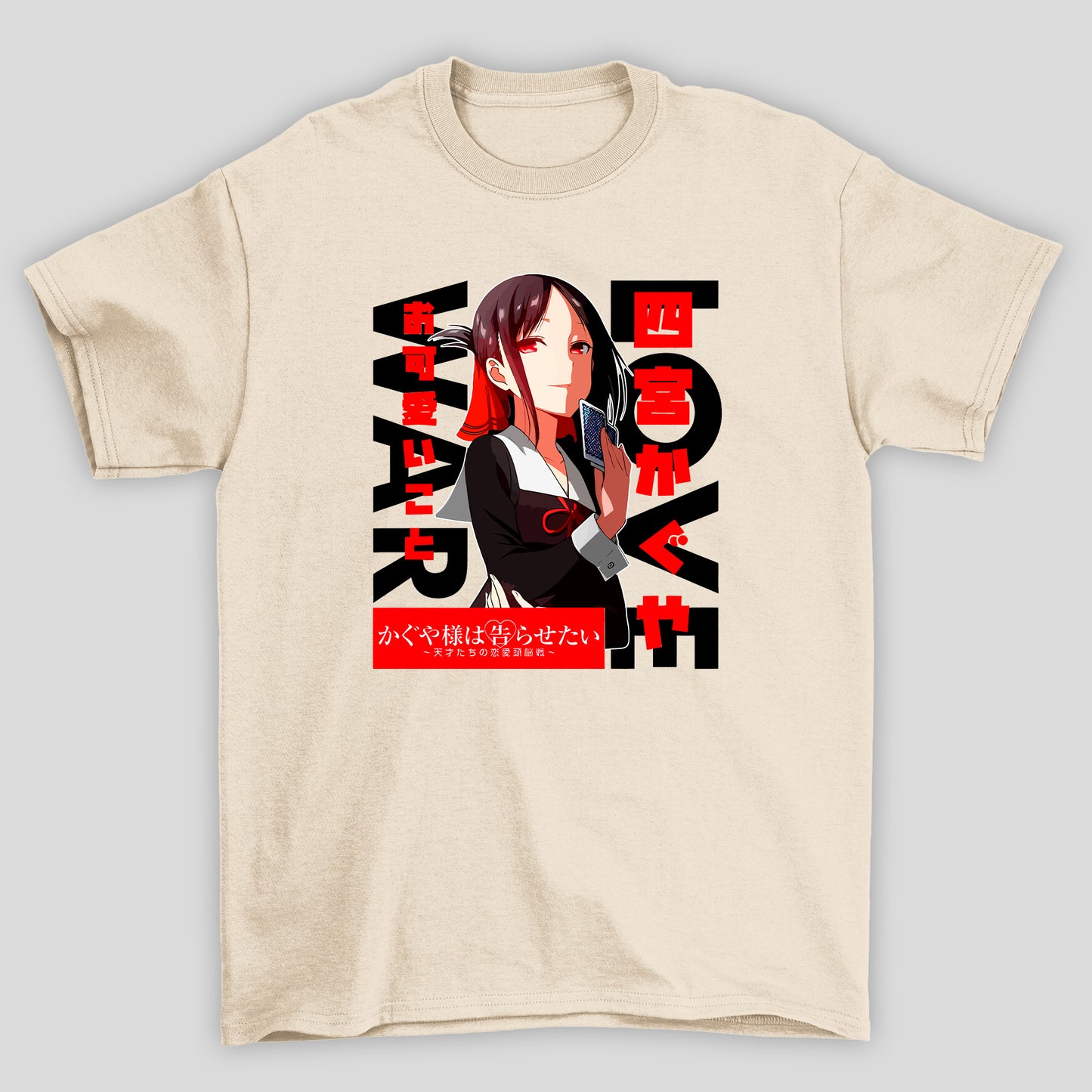 Camiseta Básica Unissex Kanji Carta Love is War Kaguya-sama