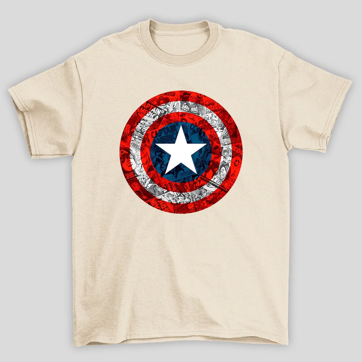 Camiseta Básica Unissex Capitão América Escudo