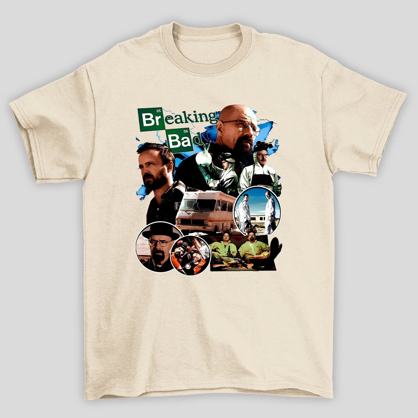 Camiseta Básica Unissex Breaking Bad Montagem Mr. White And Jesse
