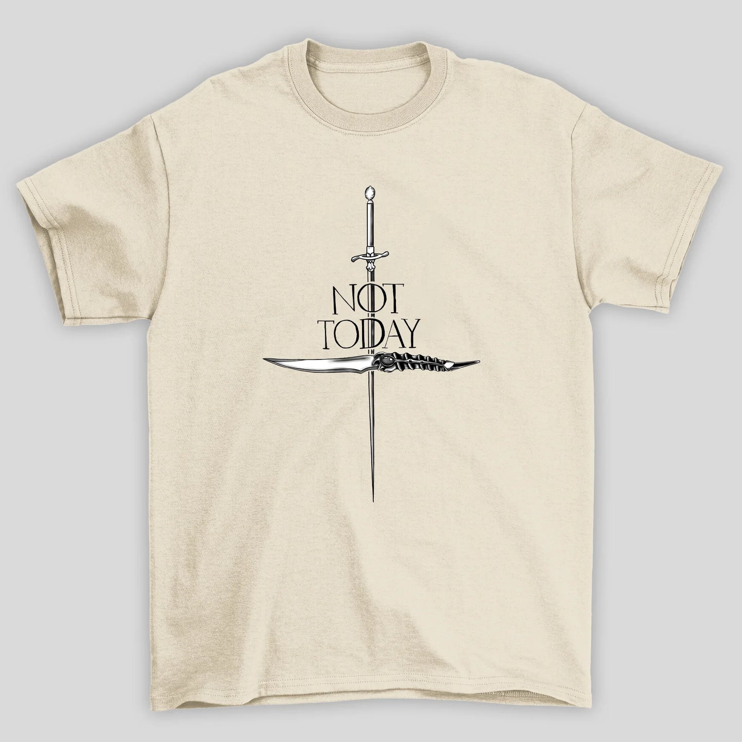 Camiseta Básica Unissex Not Today Espada Game Of Thrones