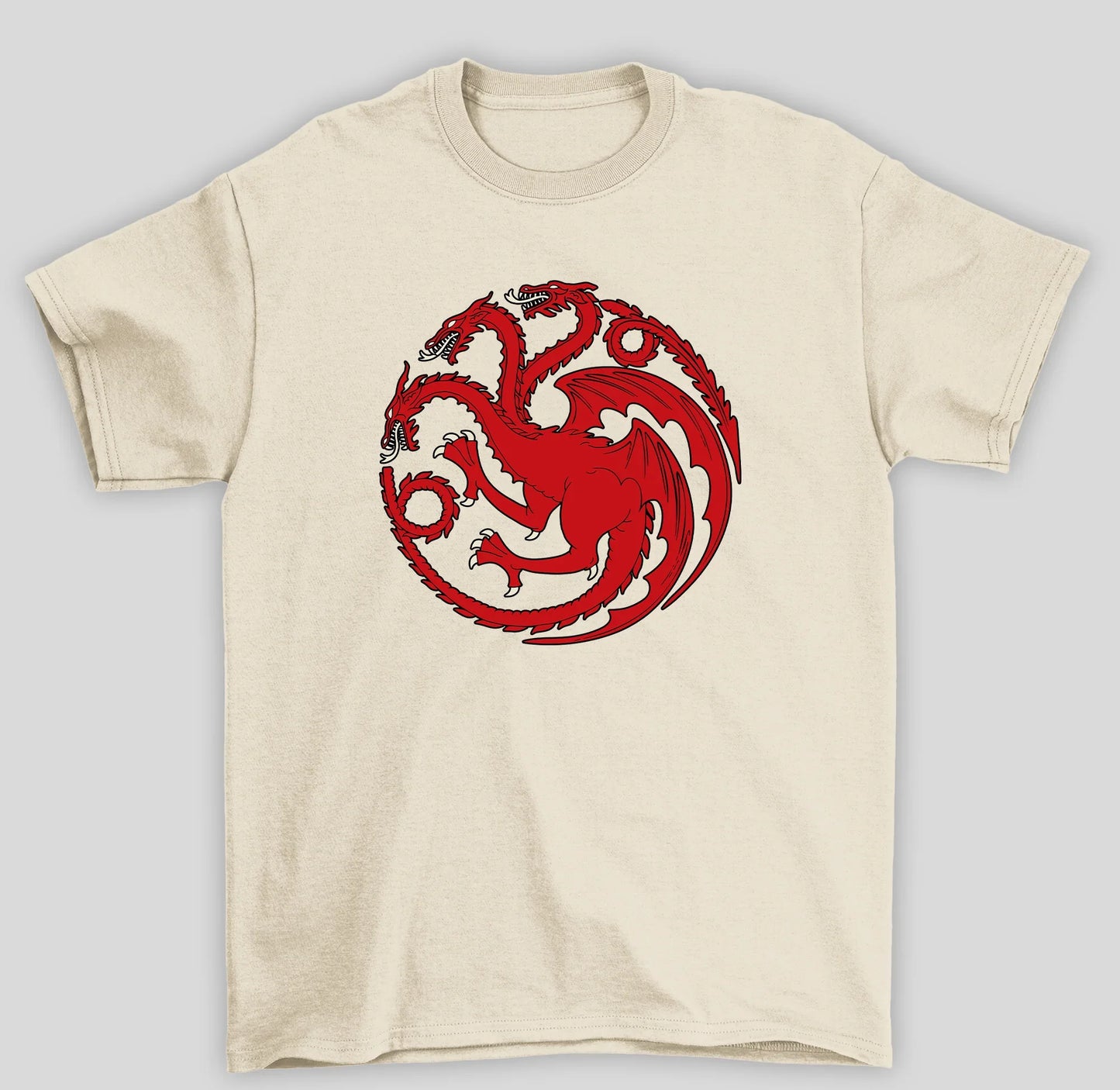 Camiseta Básica Unissex Brasão Targaryen Game Of Thrones