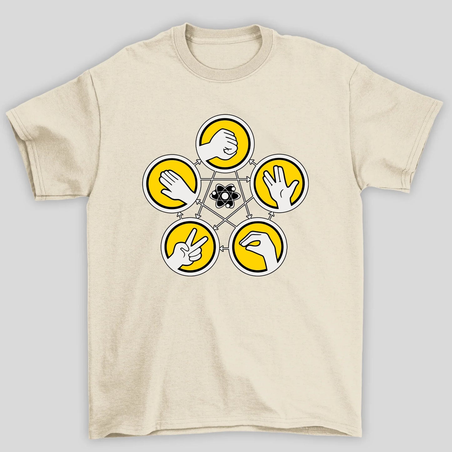 Camiseta Básica Unissex Pedra Papel Tesoura The Big Bang Theory