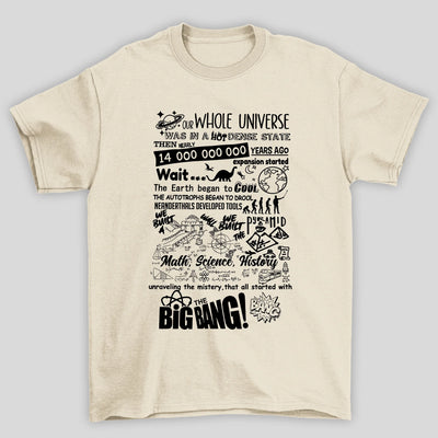 Camiseta Básica Unissex Whole Universe The Big Bang Theory