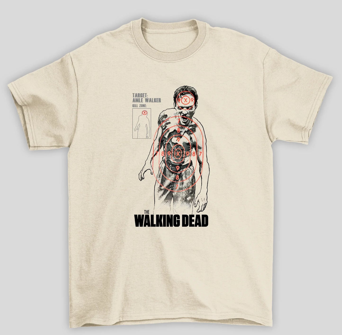 Camiseta Básica Unissex The Walking Dead Alvo Zumbi