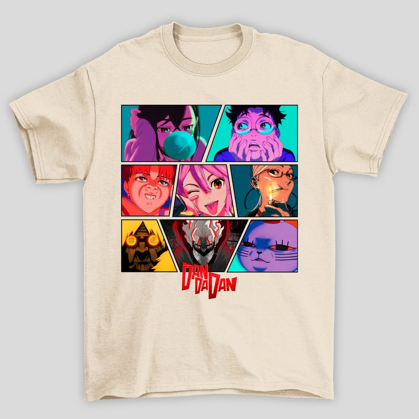Camiseta Básica Unissex Dandadan Personagens Abertura
