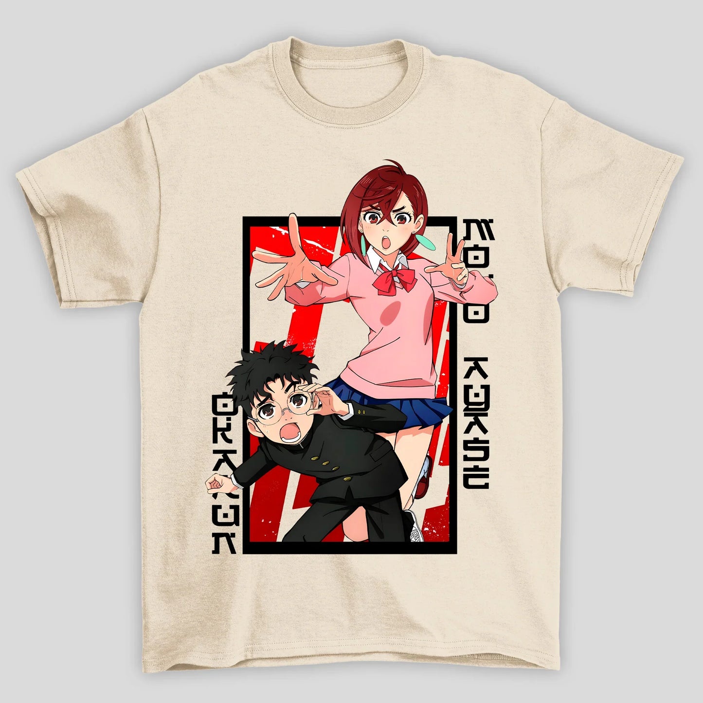 Camiseta Básica Unissex Dandadan Momo Ayase Okarun Kanji