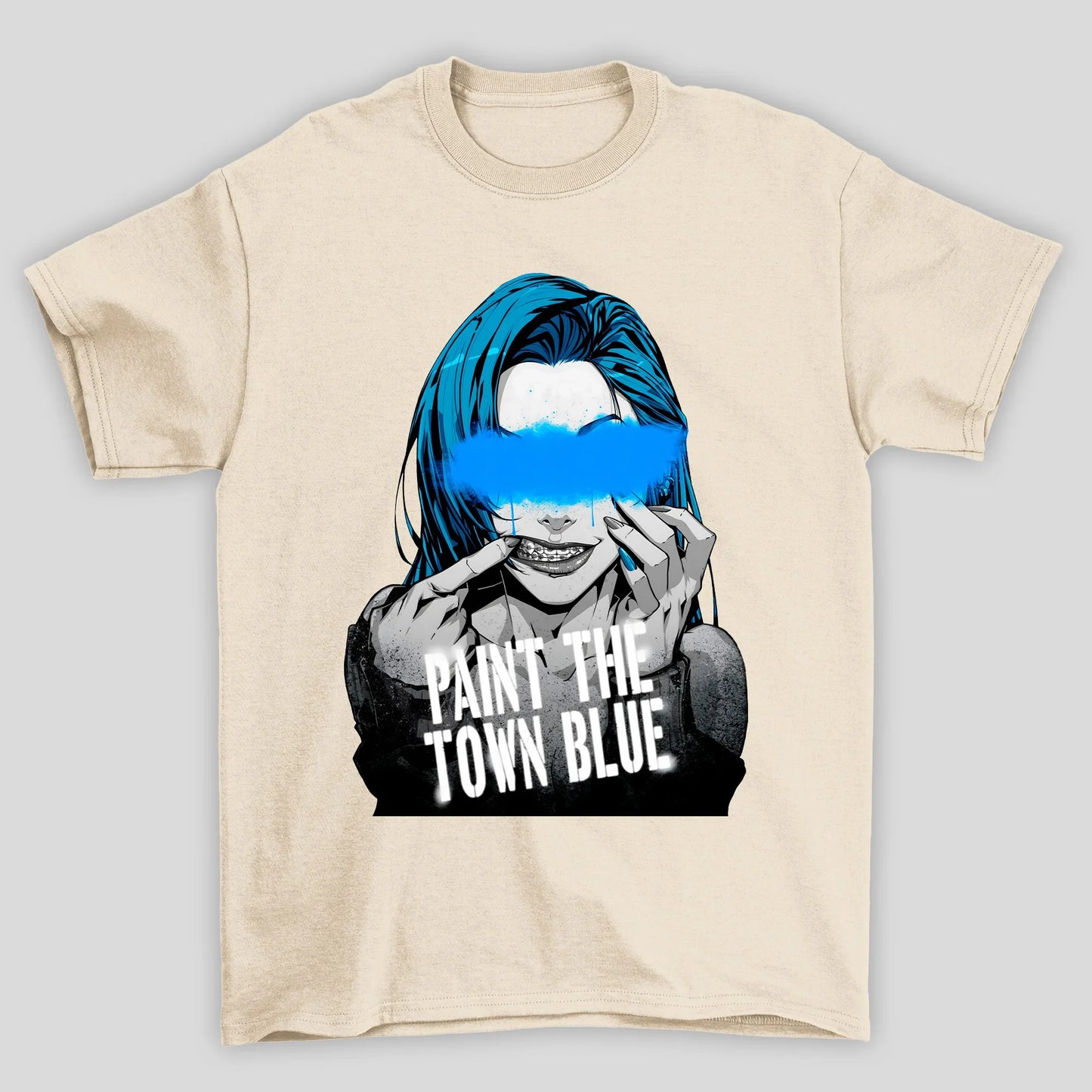 Camiseta Básica Unissex Arcane Jinx Tinta Rosto