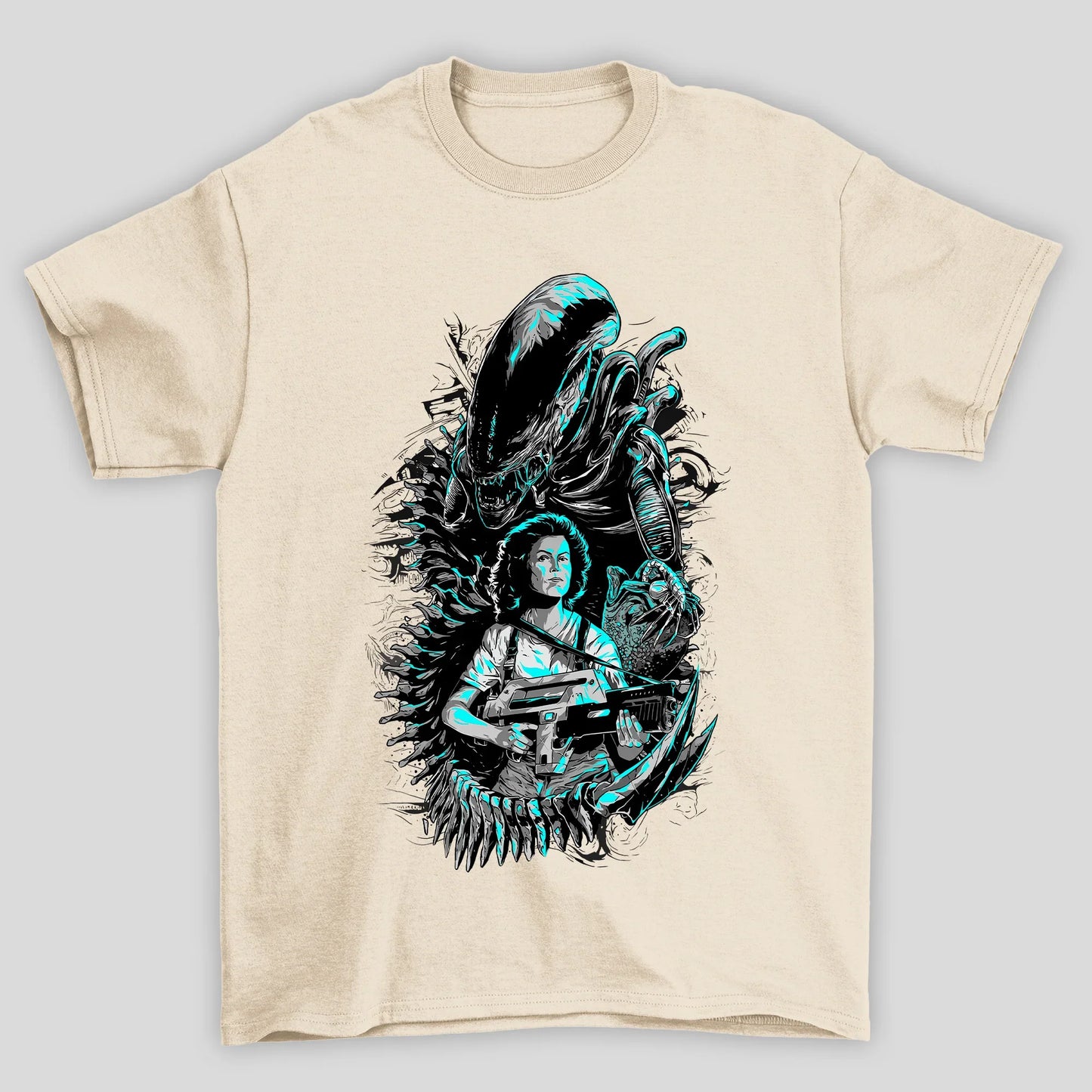 Camiseta Básica Unissex Alien Ellen e Xenomorph