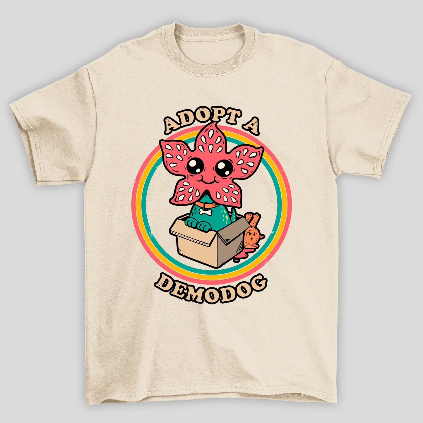 Camiseta Básica Unissex Adopt a Demodog Stranger Things