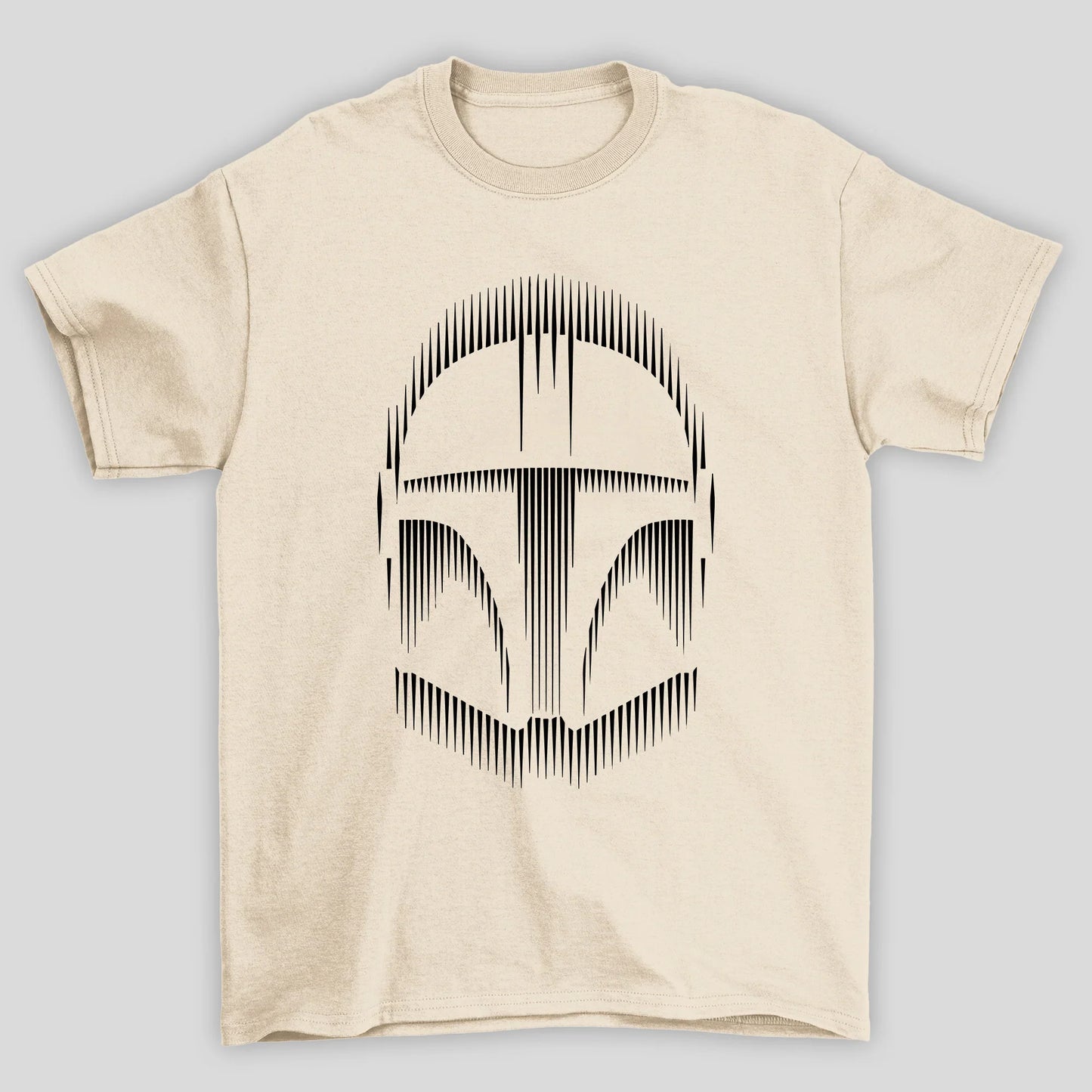 Camiseta Básica The Mandalorian Capacete Listras