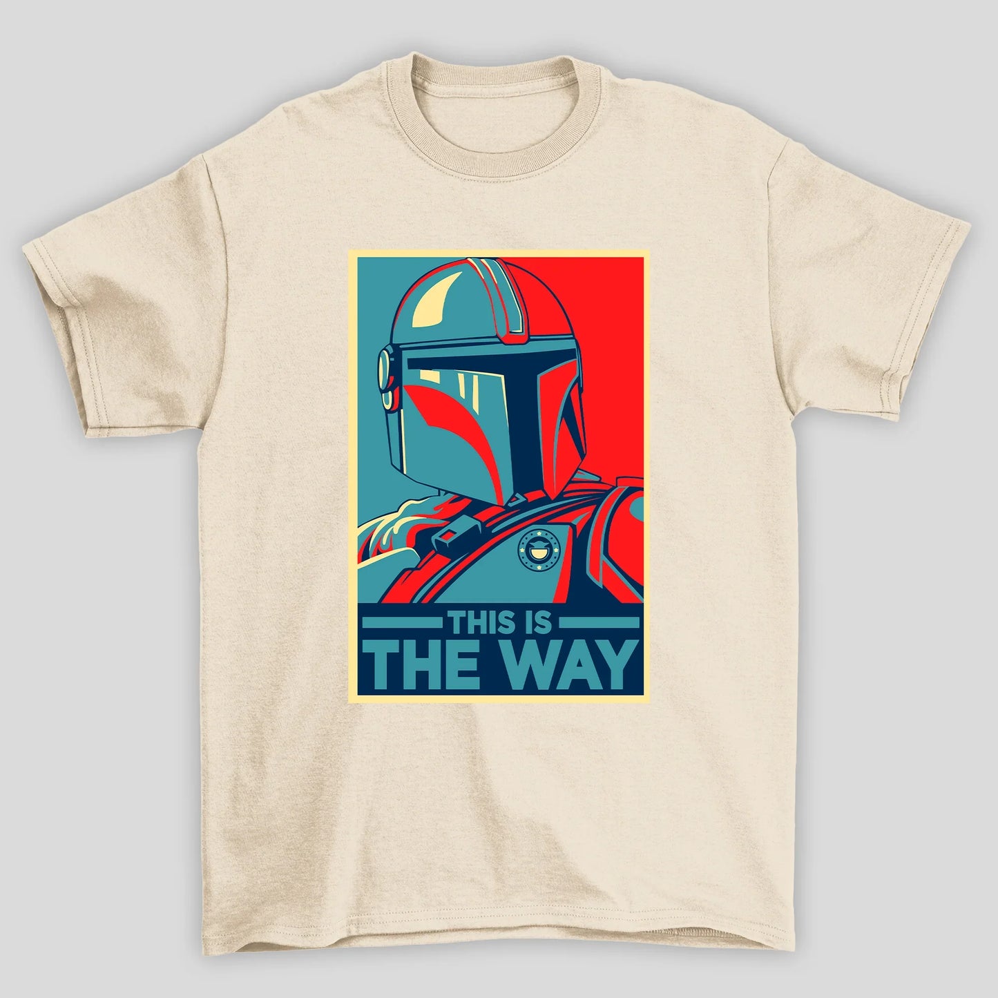 Camiseta Básica Unissex Poster Pop Art Mandalorian