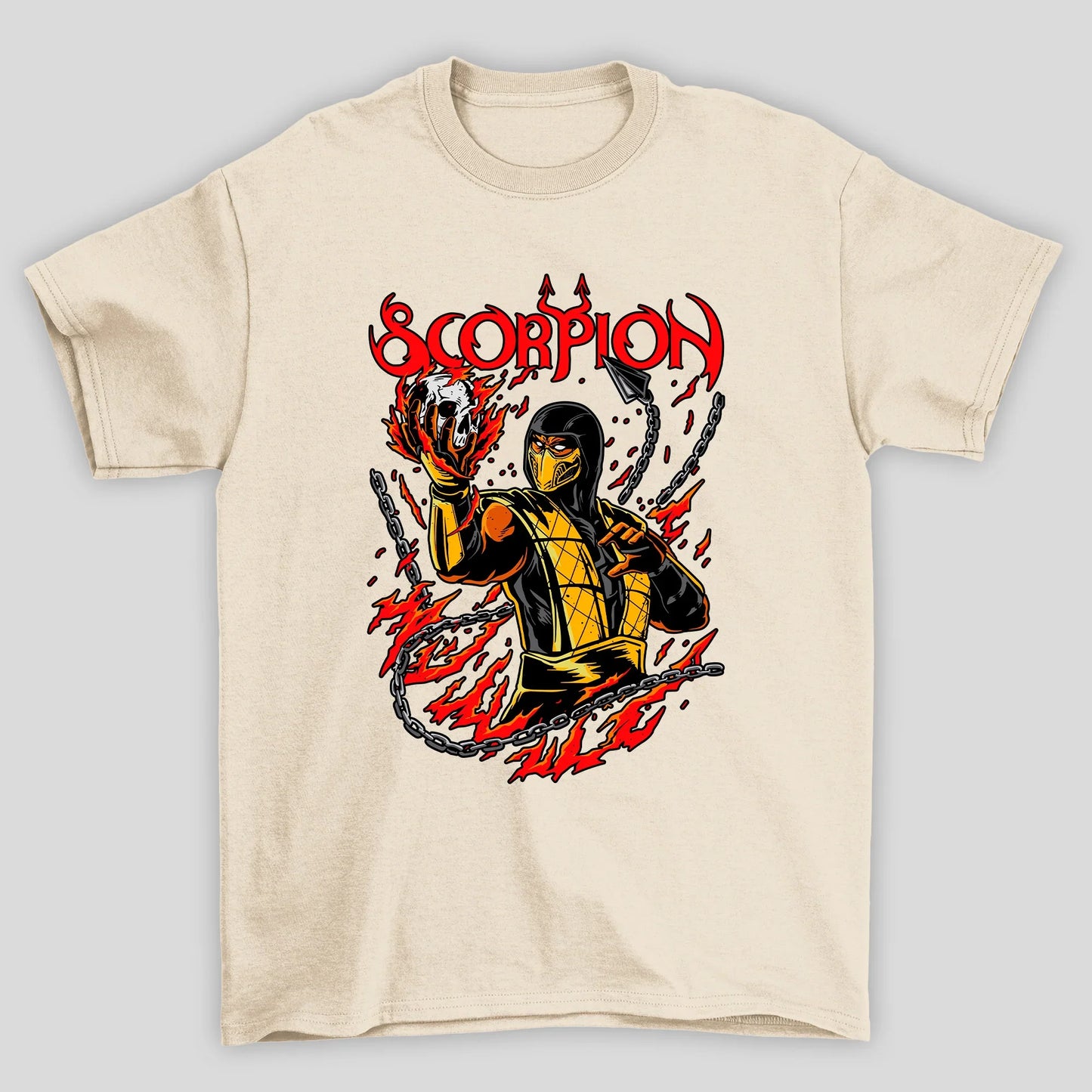 Camiseta Básica Unissex Mortal Kombat Ninja Scorpion
