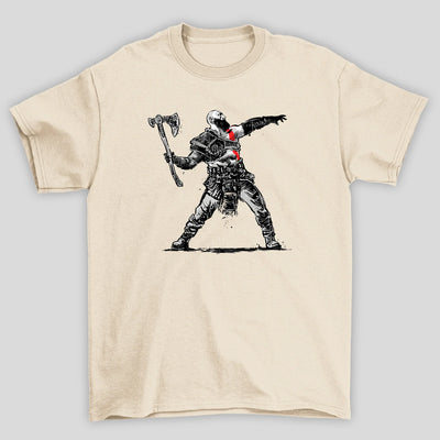 Camiseta Básica Unissex Kratos Rosto Atreus Silhueta God Of War