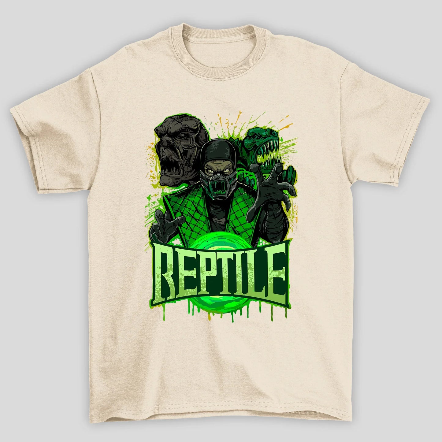 Camiseta Básica Unissex Mortal Kombat Reptile Orb