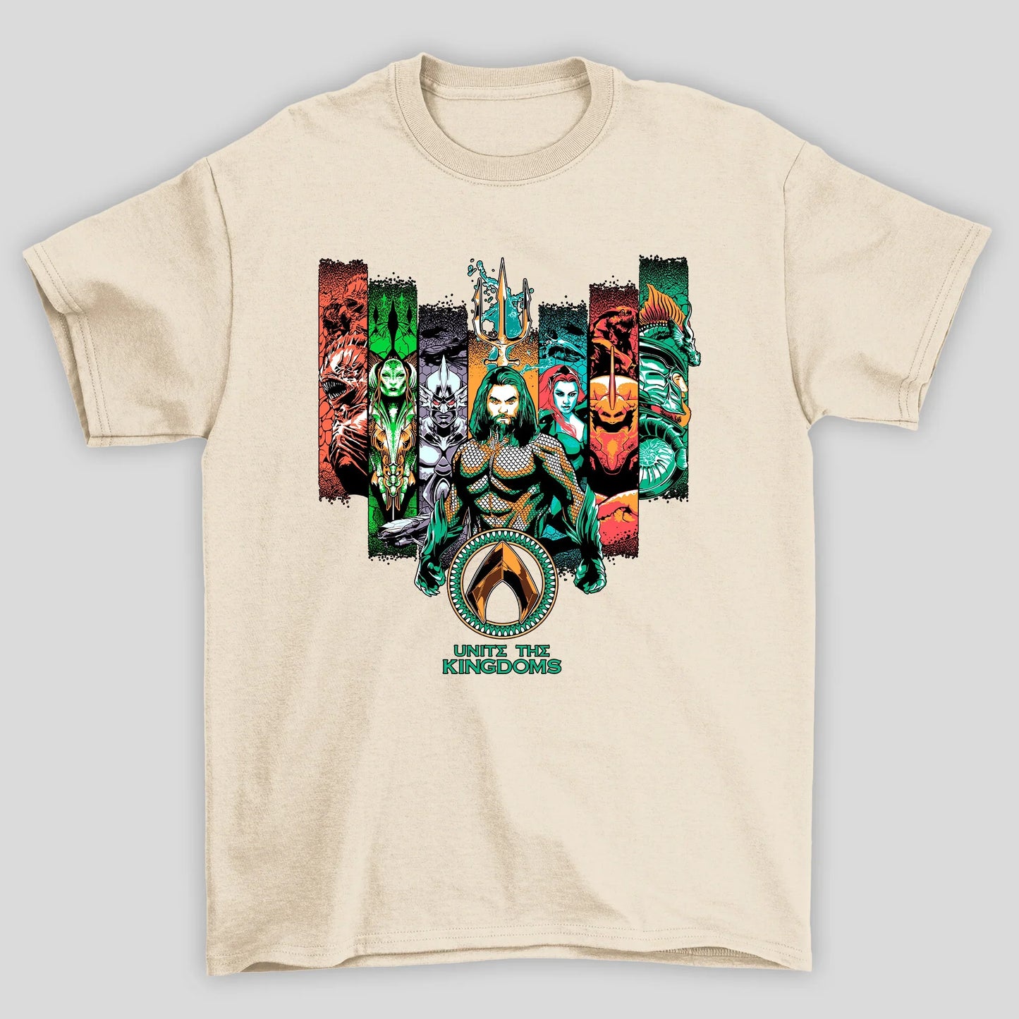 Camiseta Básica Unissex Unite The Kingdoms Aquaman