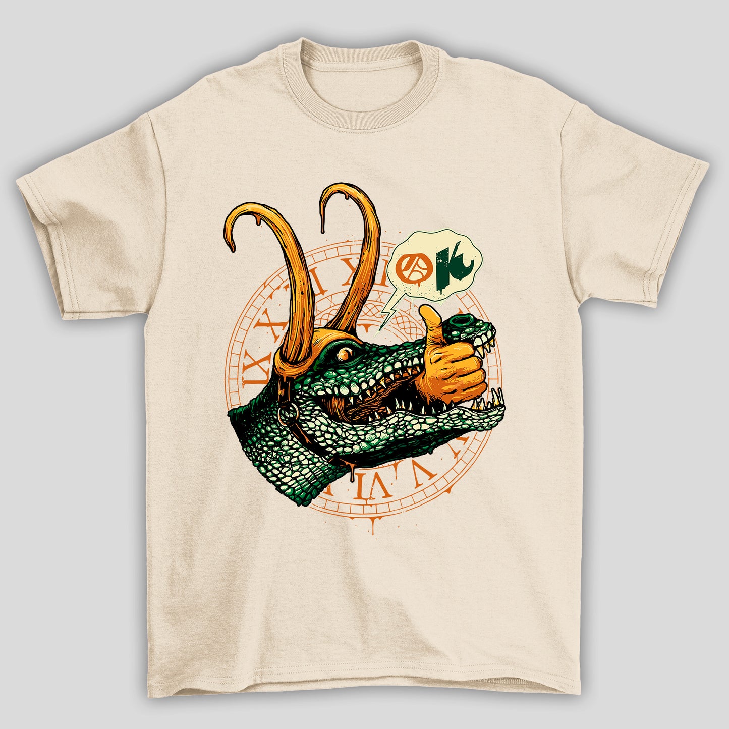 Camiseta Básica Unissex Ok Loki Crocodilo
