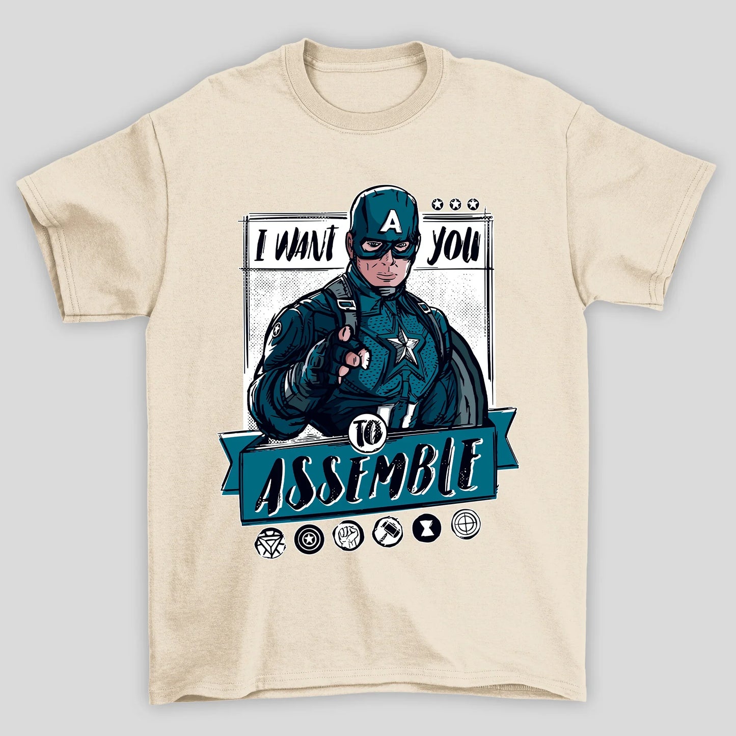 Camiseta Básica Unissex I Want You Assemble Capitao America