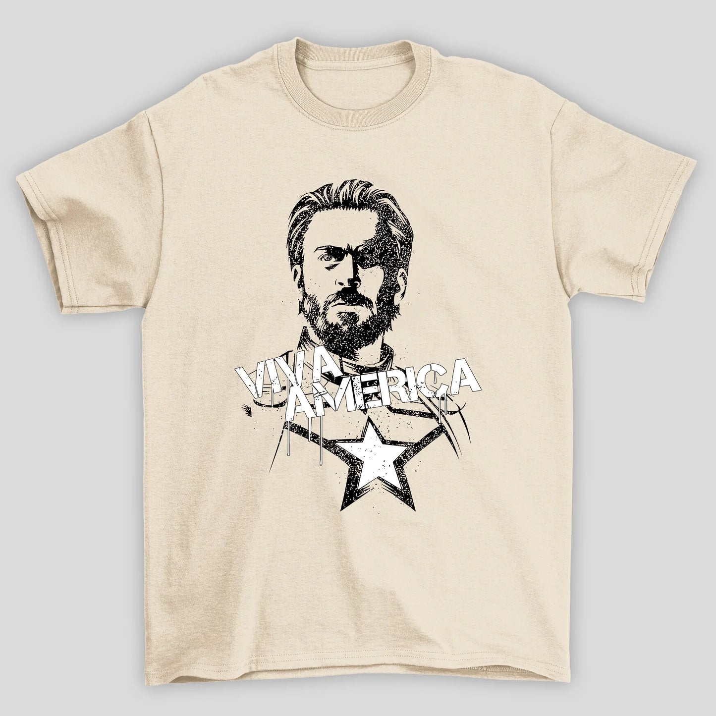 Camiseta Básica Unissex Viva America Capitao America