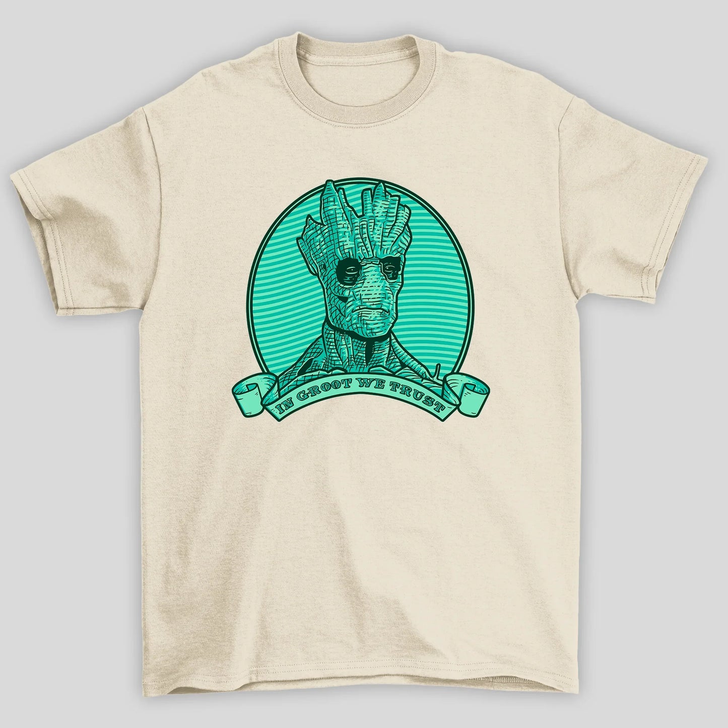 Camiseta Básica Unissex Groot We Trust Guardioes Da Galaxia