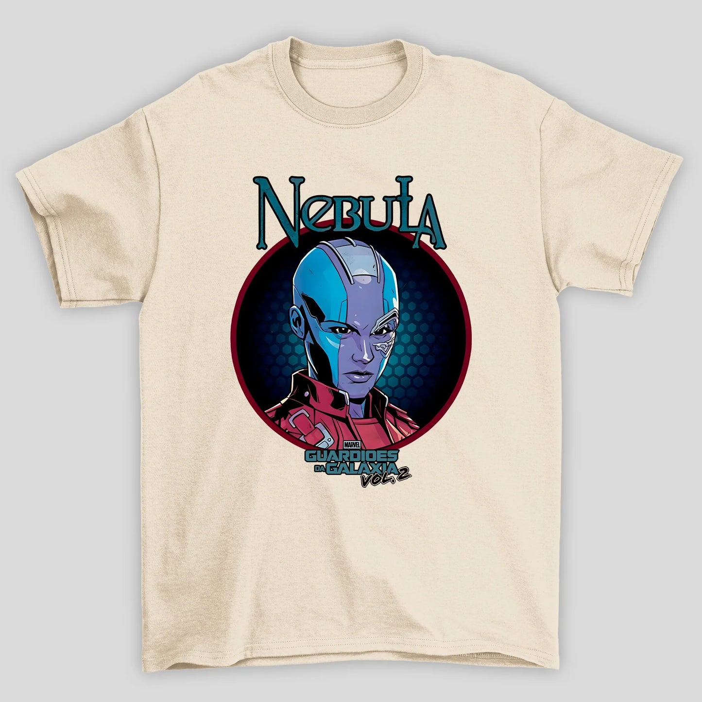 Camiseta Básica Unissex Nebula Rosto Guardioes Da Galaxia