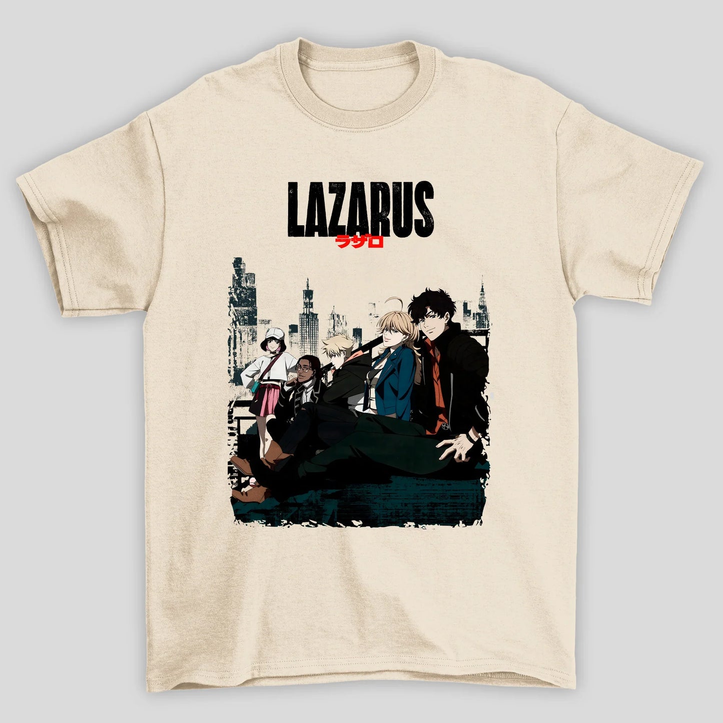 Camiseta Básica Unissex Poster Personagens Cidade Lazarus