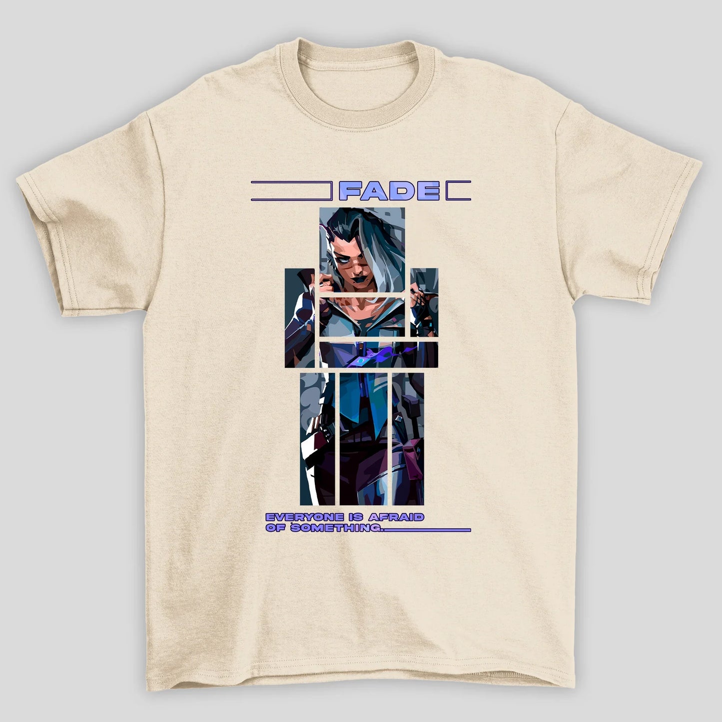 Camiseta Básica Unissex Fade Quadrados Valorant