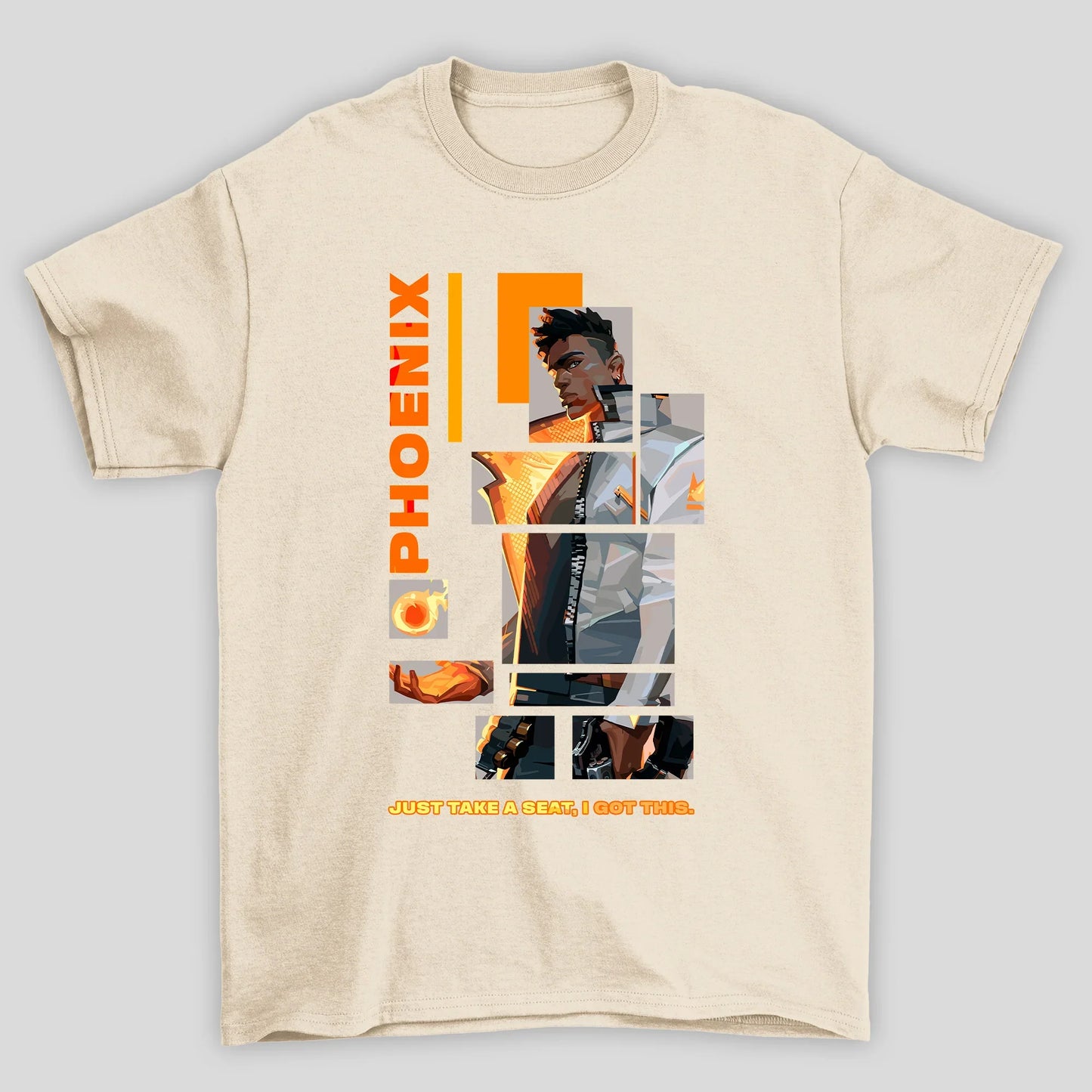 Camiseta Básica Unissex Phoenix Quadrados Valorant