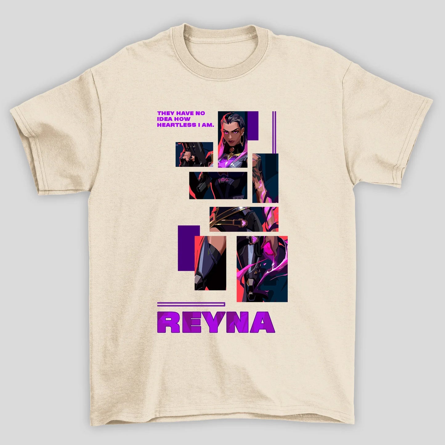Camiseta Básica Unissex Reyna Quadrados Valorant