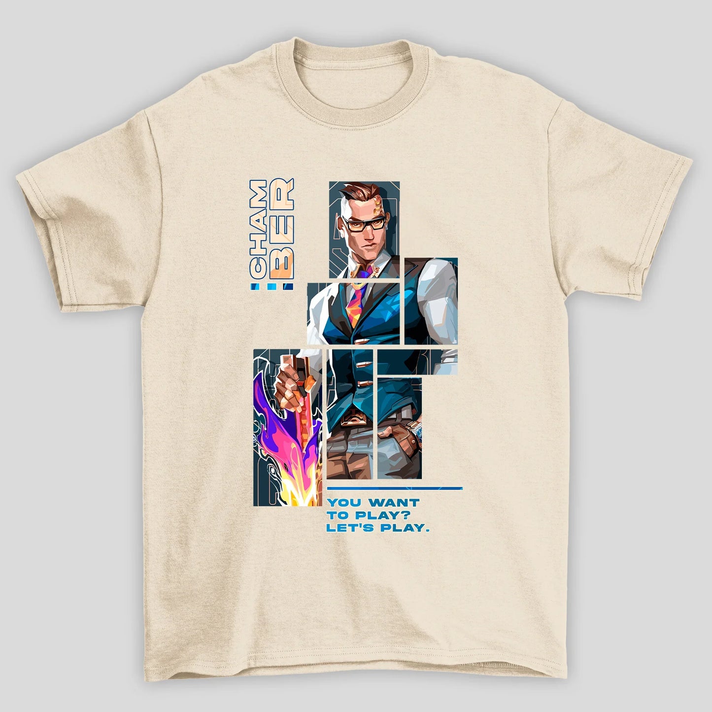 Camiseta Básica Unissex Chamber Quadrados Valorant