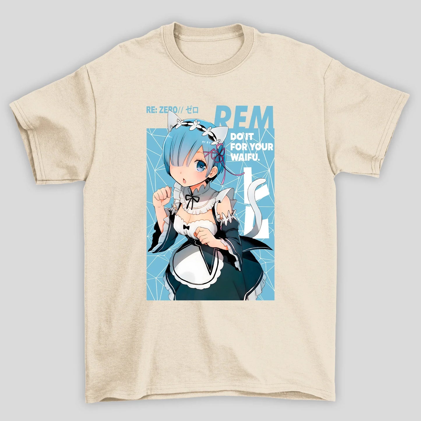 Camiseta Básica Unissex Rem Do It For Your Waifu Re Zero
