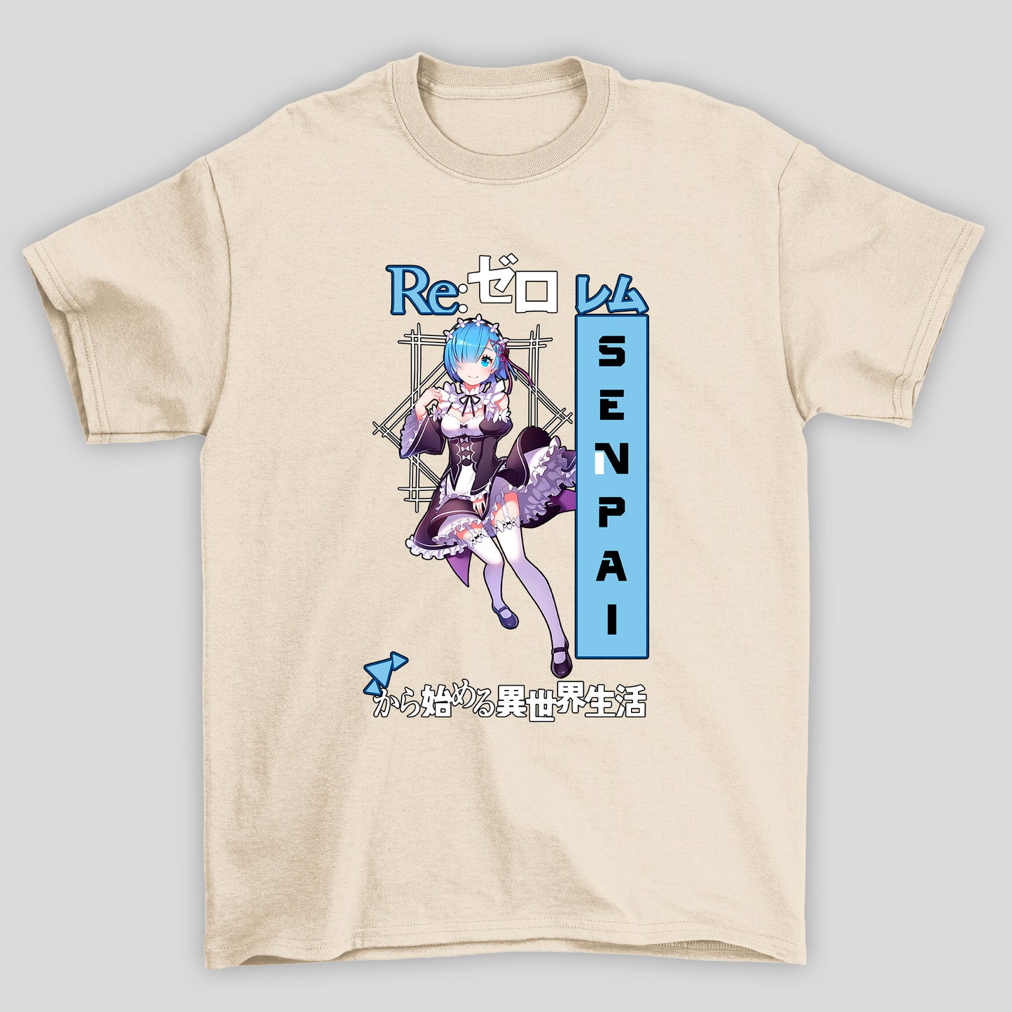 Camiseta Básica Unissex Rem Sennpai Re Zero