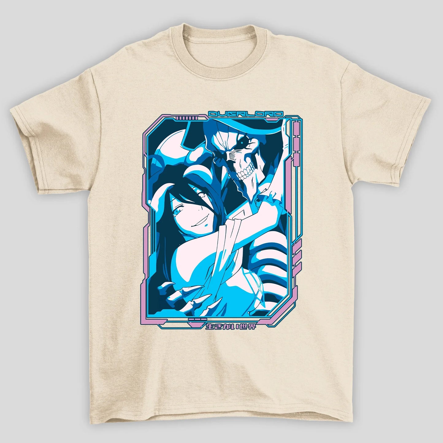 Camiseta Básica Unissex Overlord Albedo Ainz Abraço