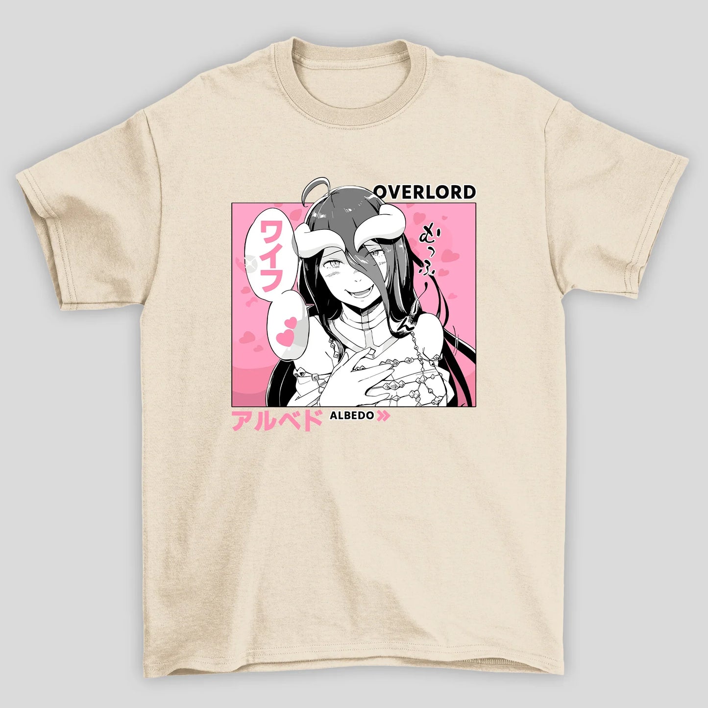 Camiseta Básica Unissex Overlord Albedo Corações
