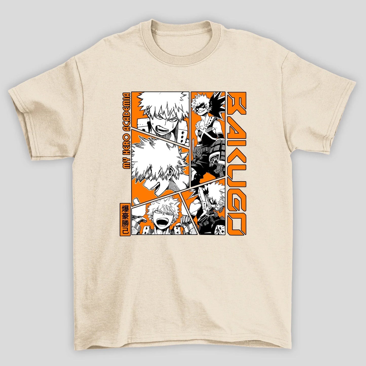 Camiseta Básica Unissex Bakugo Colagem Boku No Hero