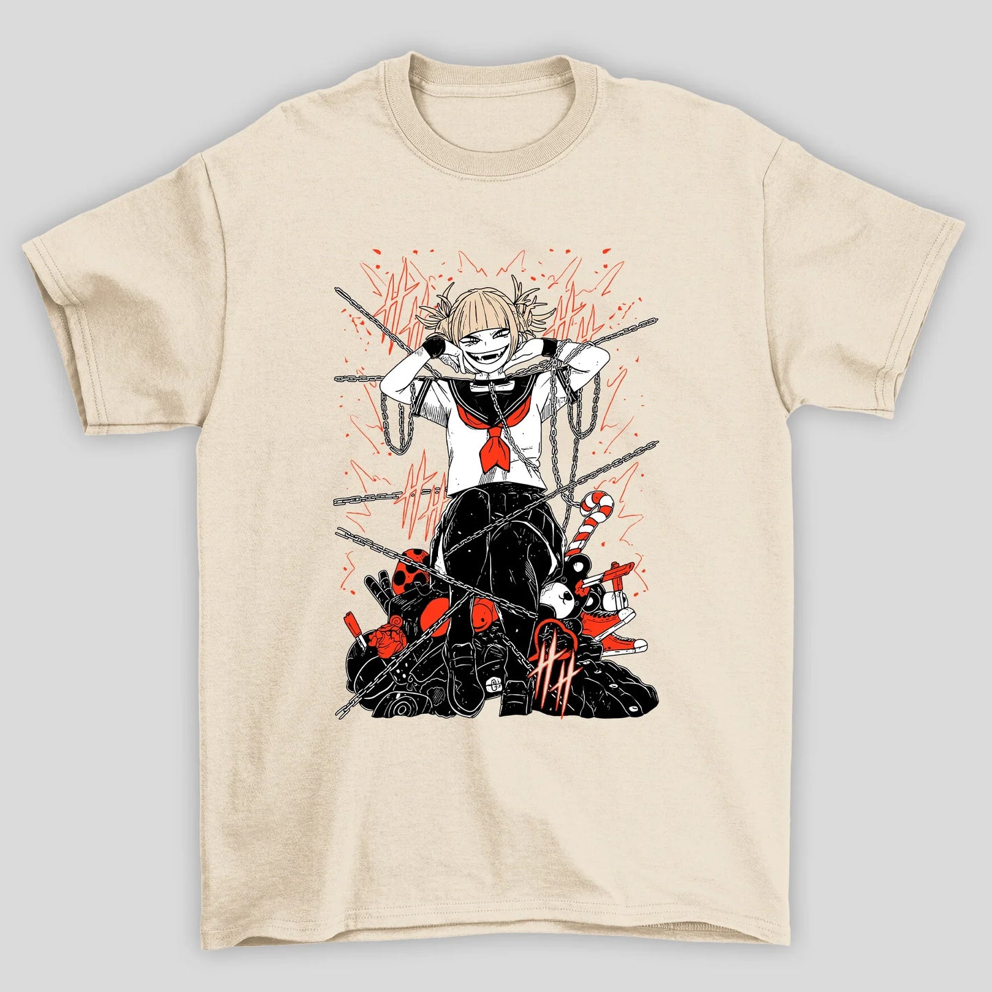 Camiseta Básica Unissex Himiko Toga Correntes Boku No Hero