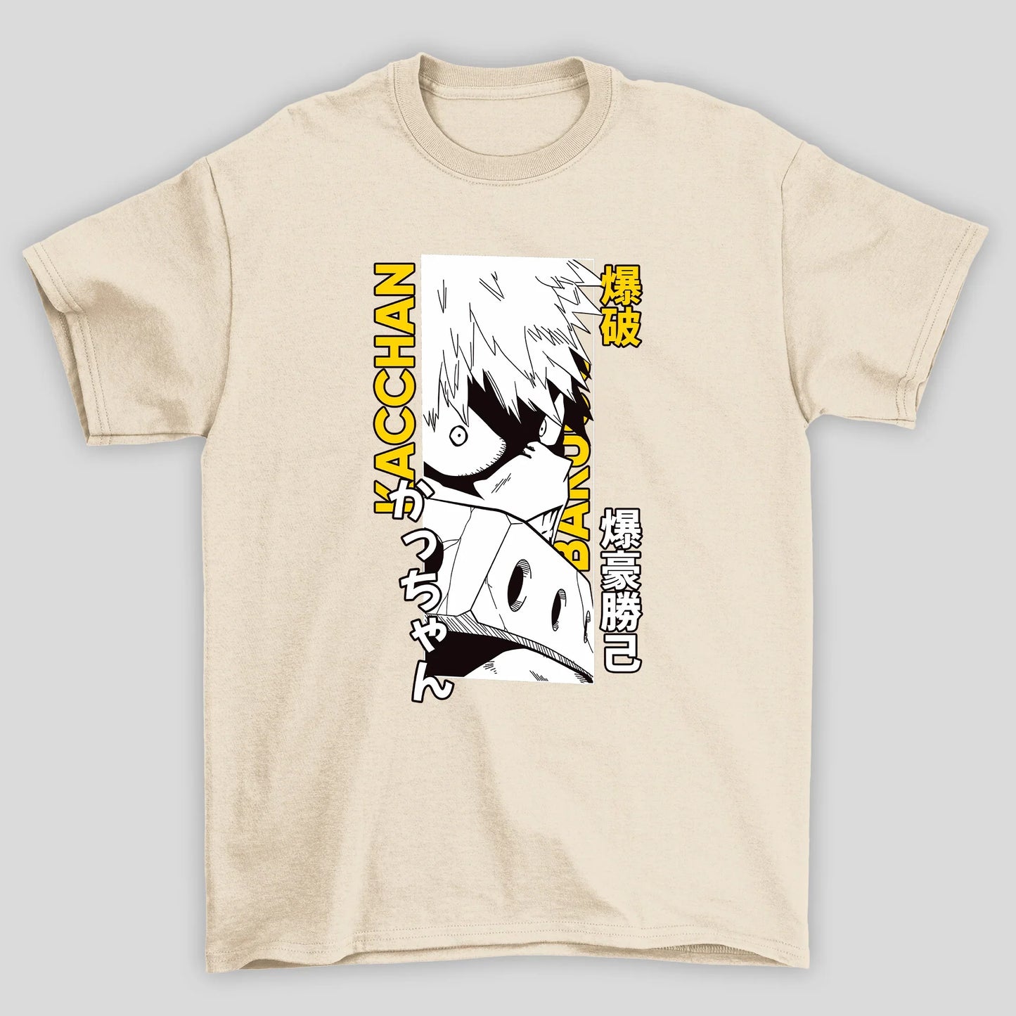 Camiseta Básica Unissex Bakugo Rosto Boku No Hero