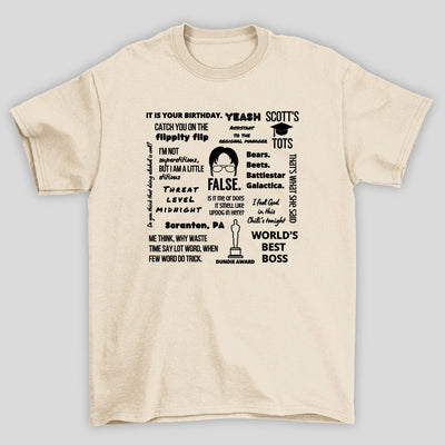 Camiseta Básica Unissex The Office Textos