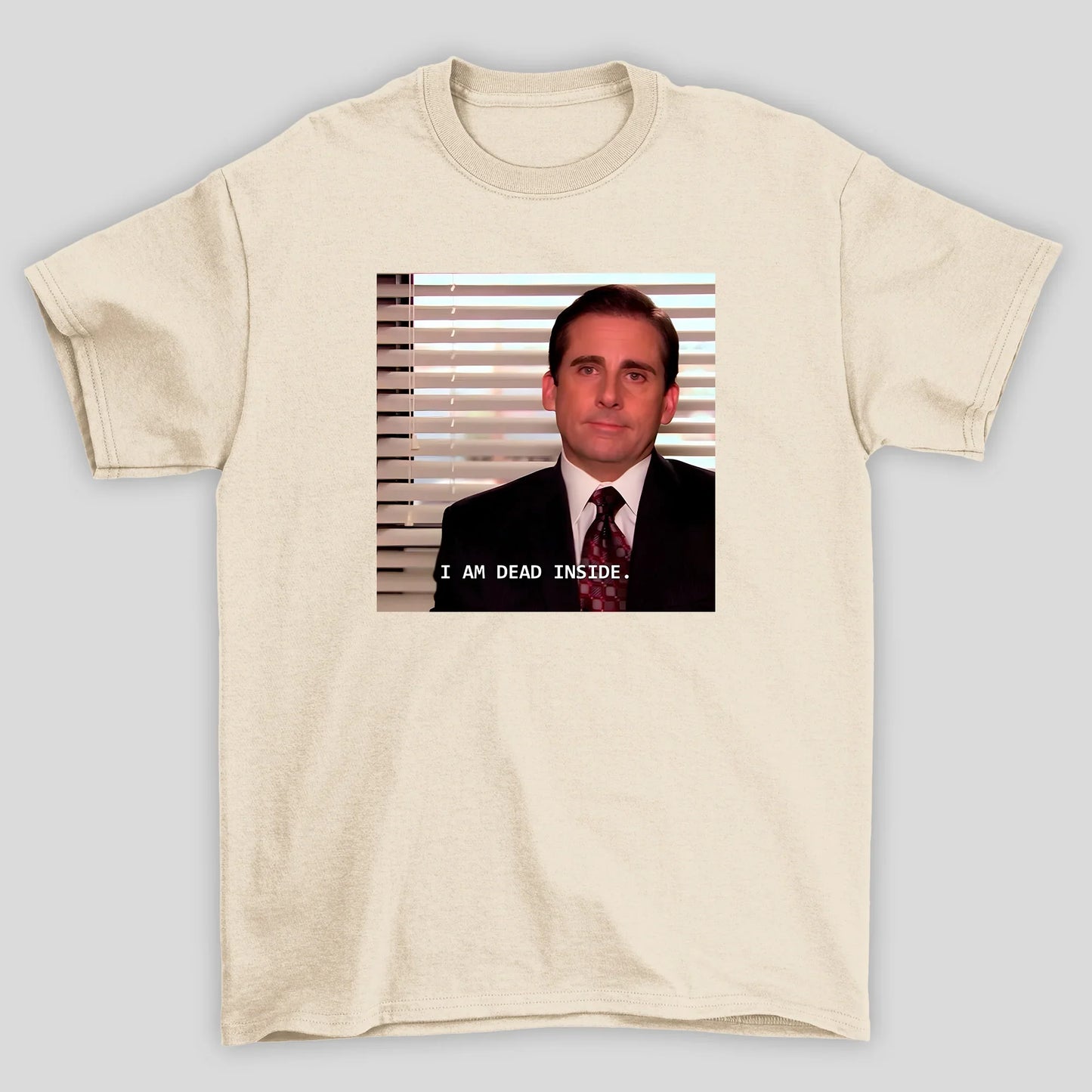 Camiseta Básica Unissex The Office Meme Dead Inside