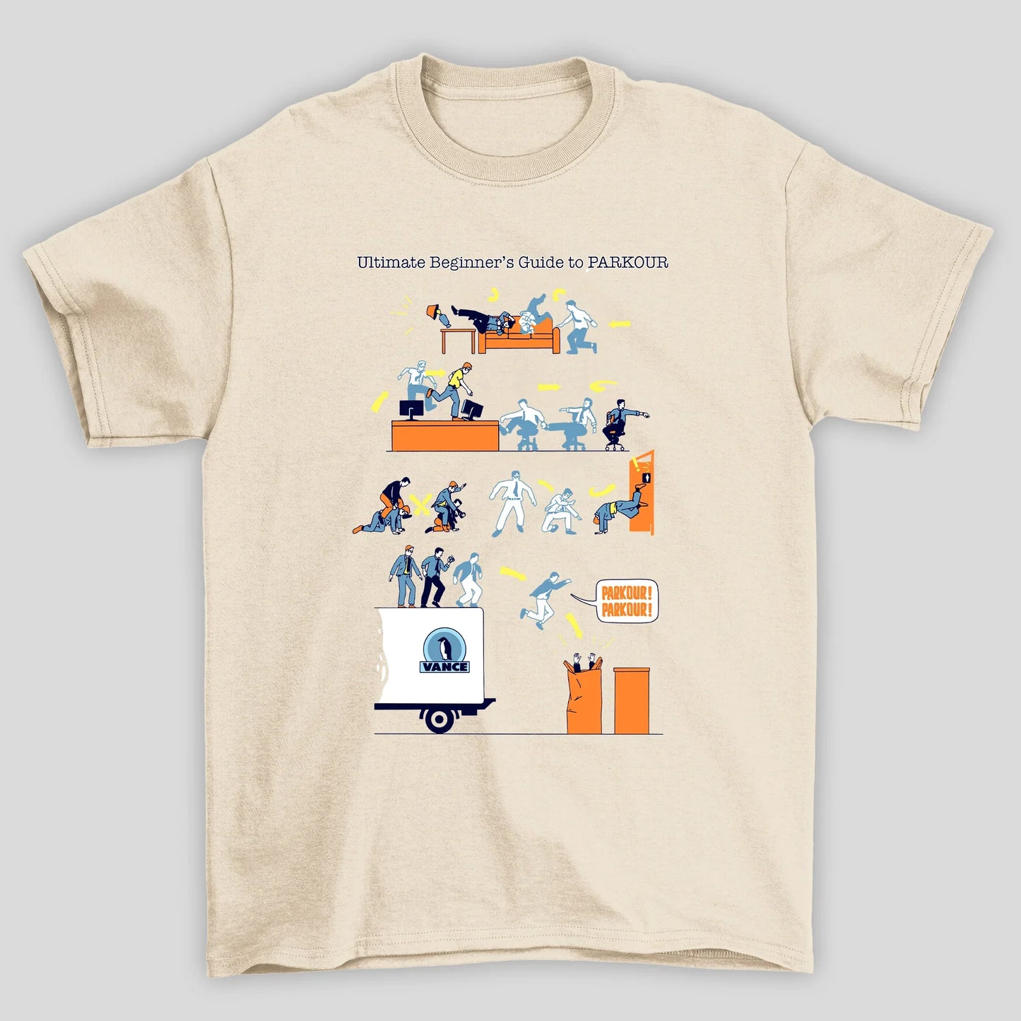 Camiseta Básica Unissex The Office Ultimate Beginner's Guide To Parkour