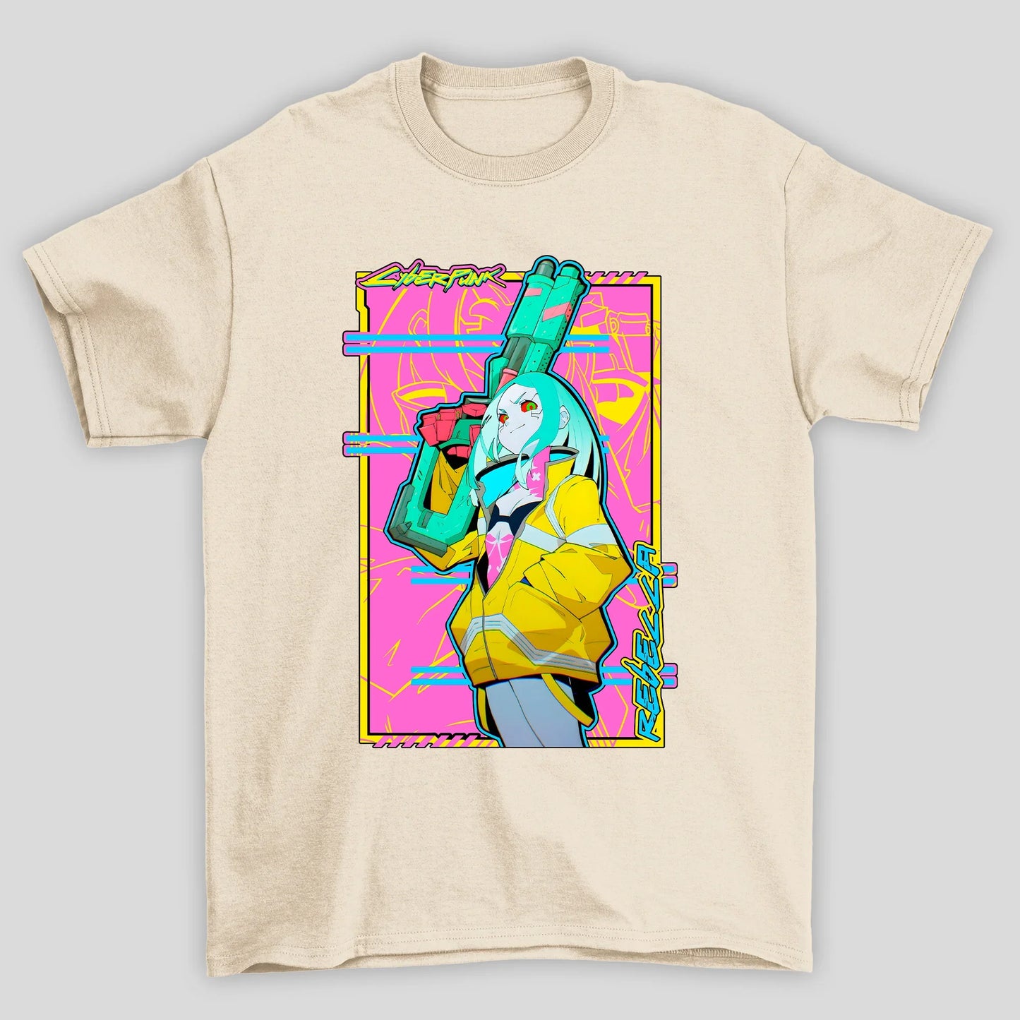 Camiseta Básica Unissex Rebecca Jaqueta David Cyberpunk Edgedruuner