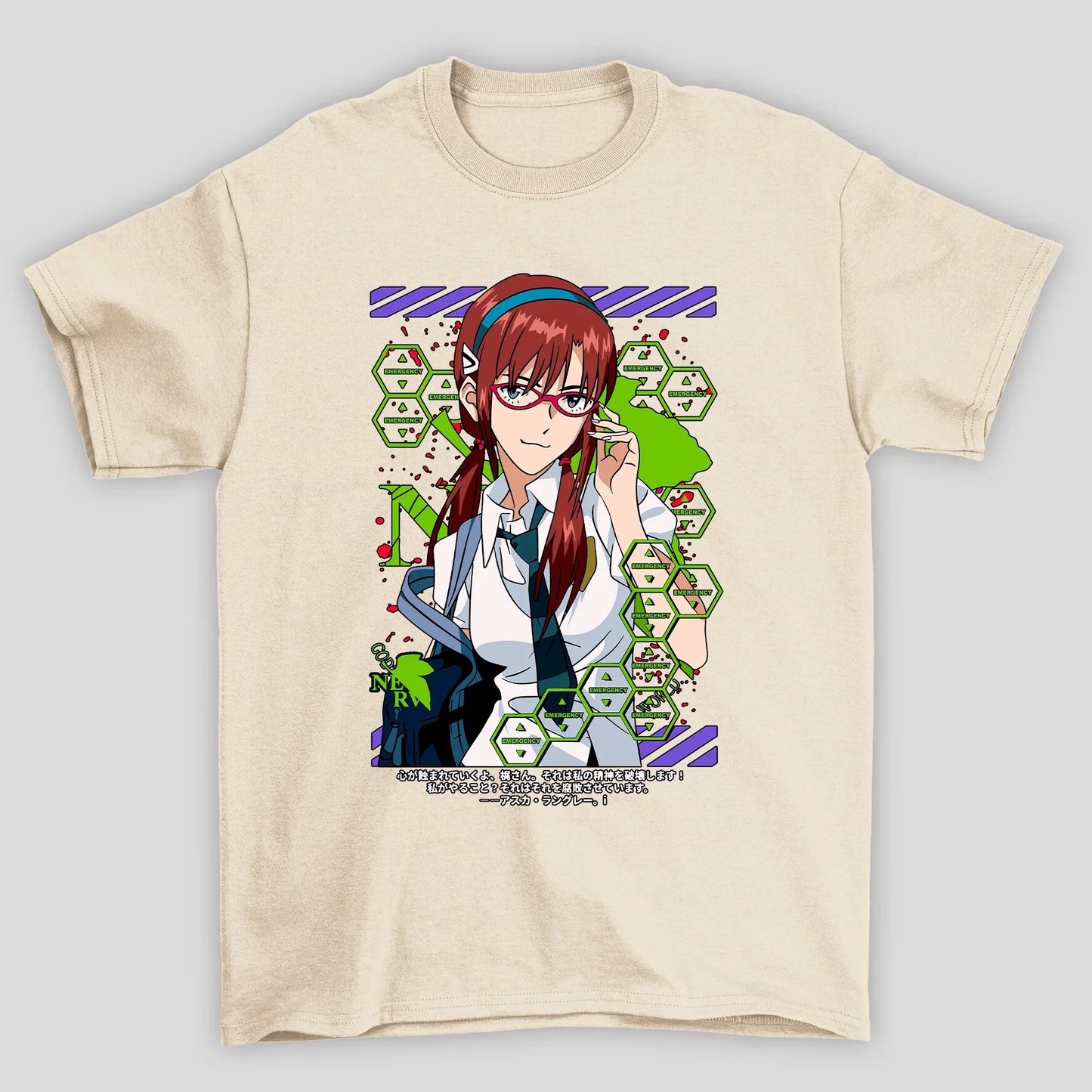 Camiseta Básica Unissex Mary Emergency Evangelion