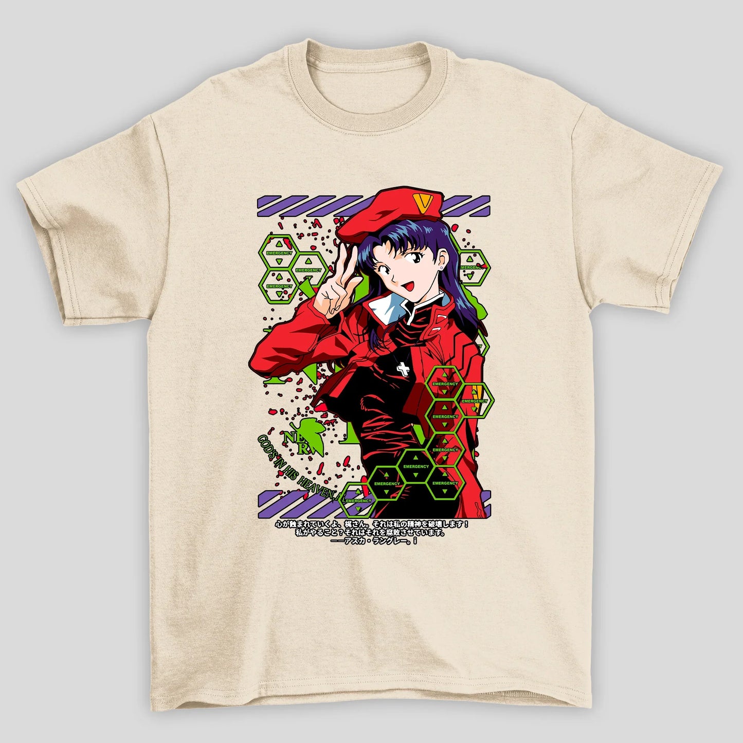 Camiseta Básica Unissex Misat Emergency Evangelion
