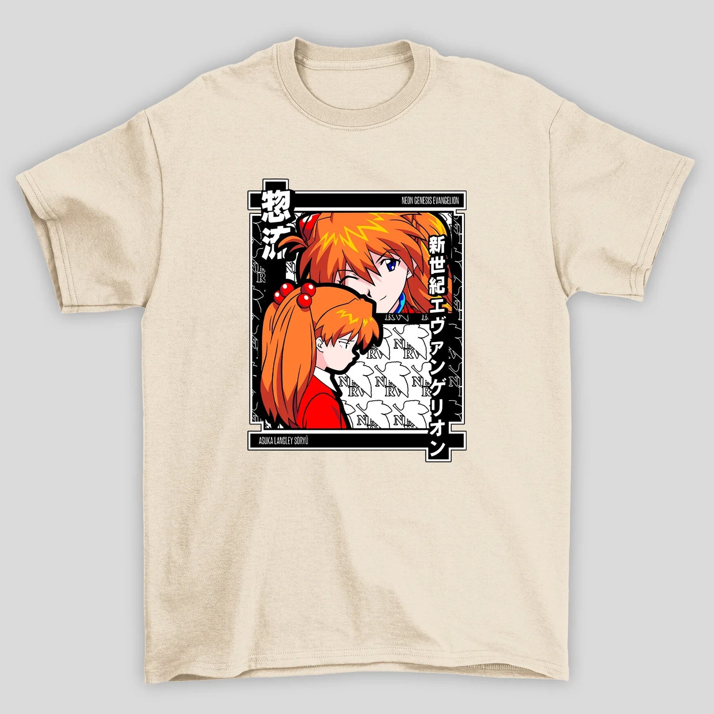 Camiseta Básica Unissex Asuka Nerv Kanji Evangelion