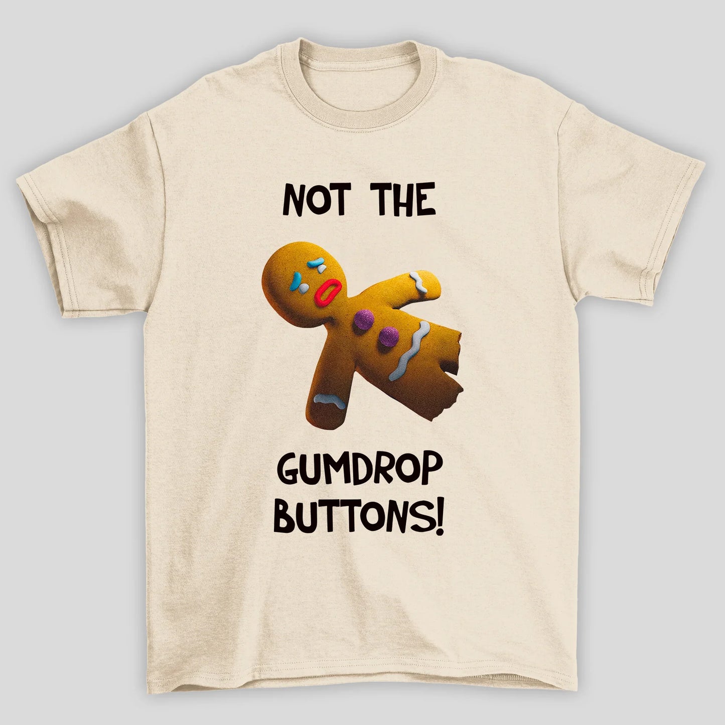 Camiseta Básica Unissex Not The Gumdrop Buttons Biscoito Shrek
