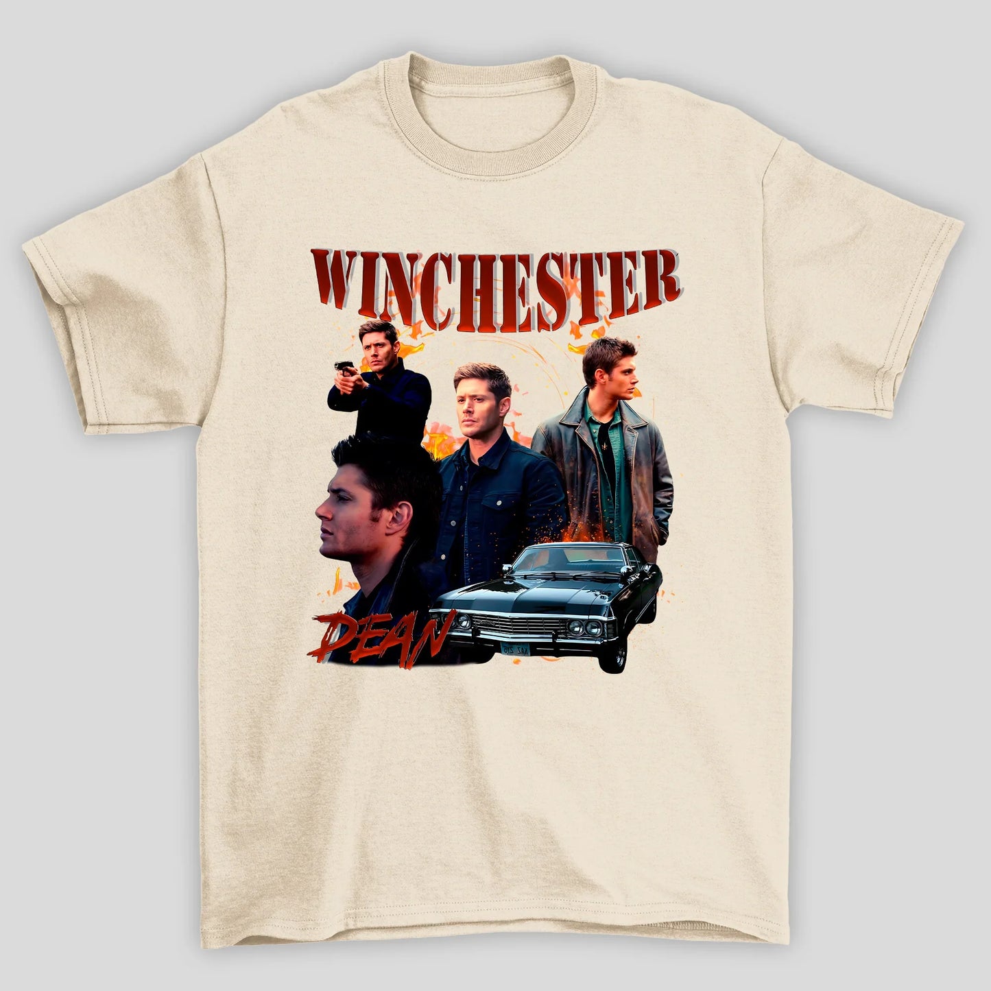 Camiseta Básica Unissex Dean Winchester Impala Supernatural