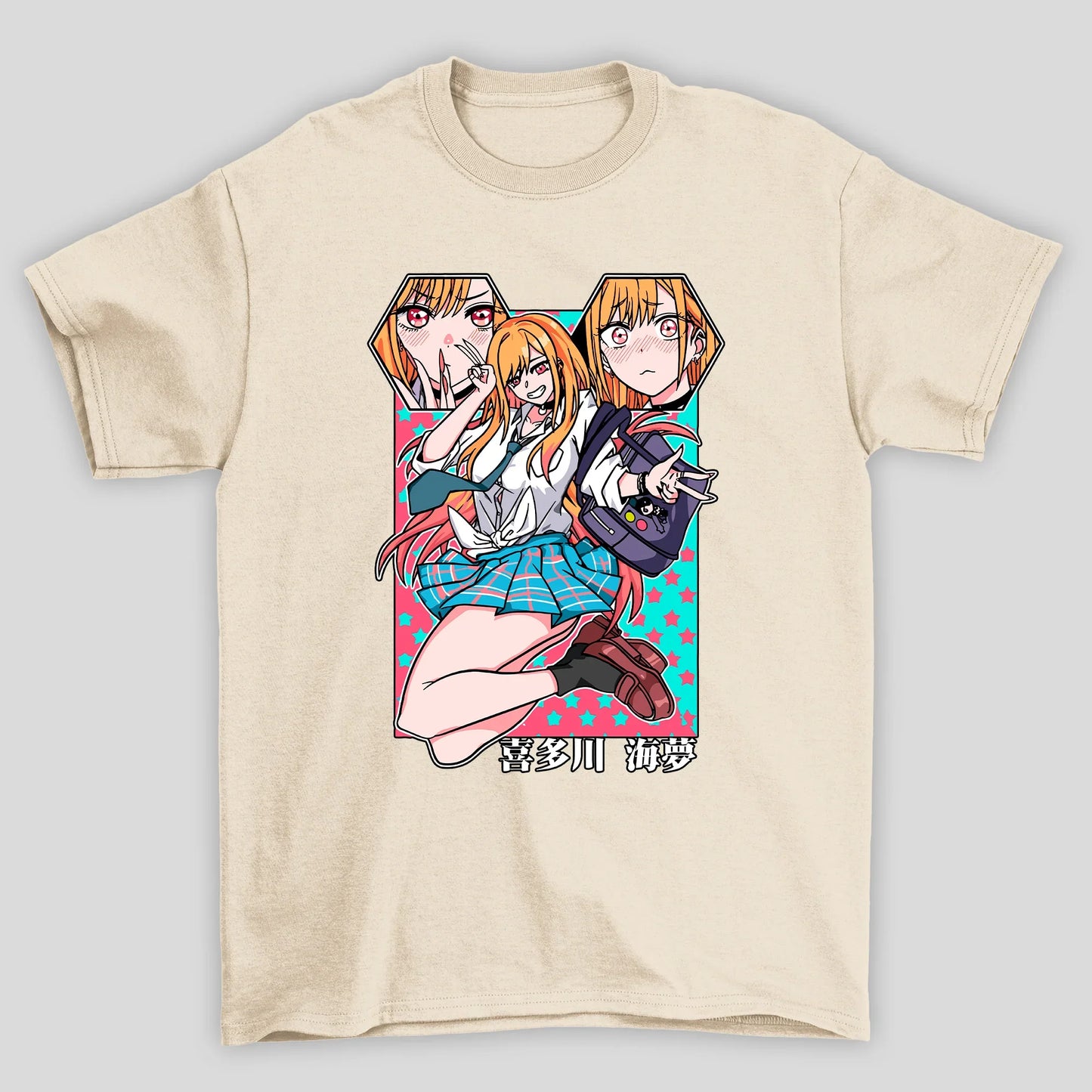 Camiseta Básica Unissex Marin Pulando Kanji My Dress Up Darling