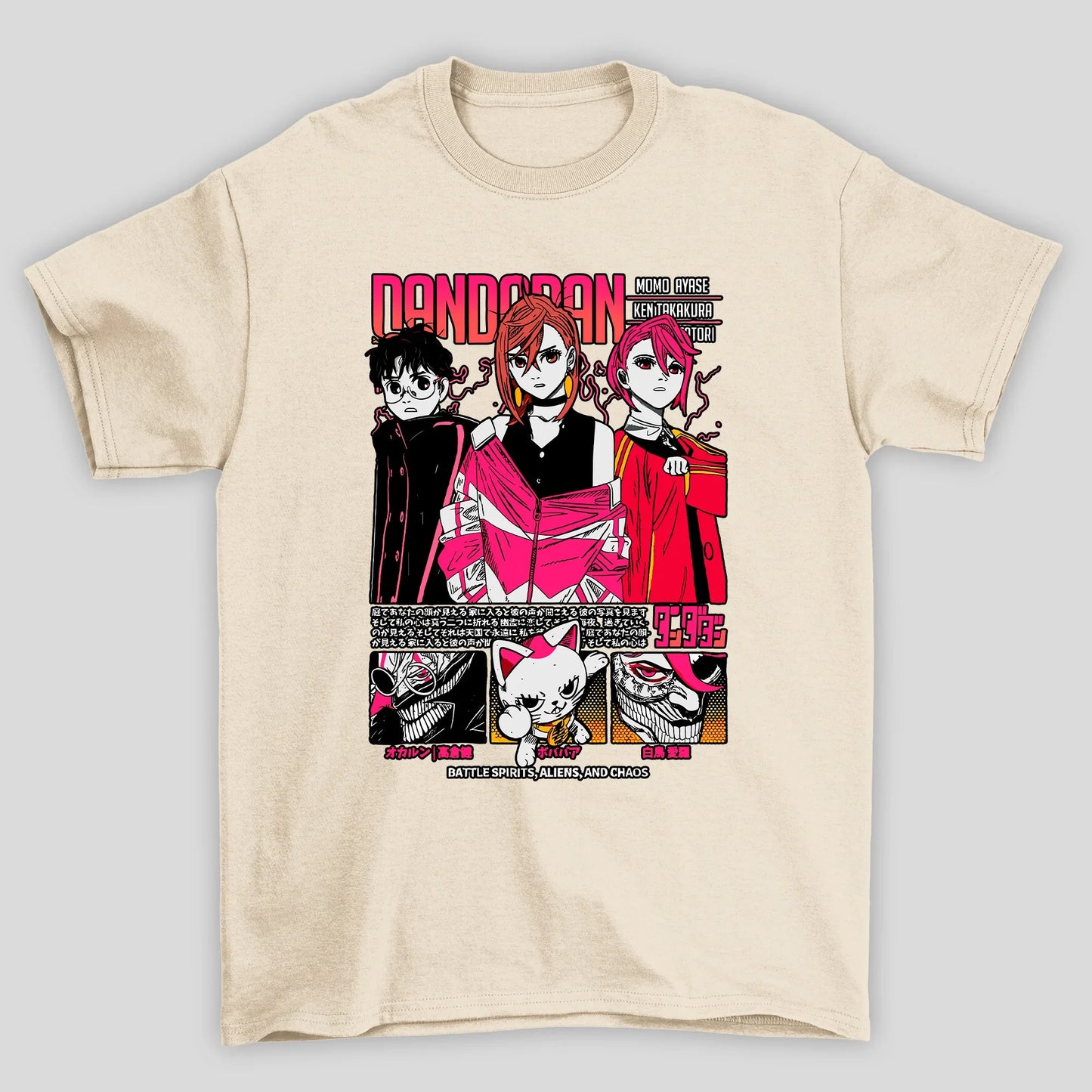 Camiseta Básica Unissex Okarun Momo Aira Dandadan