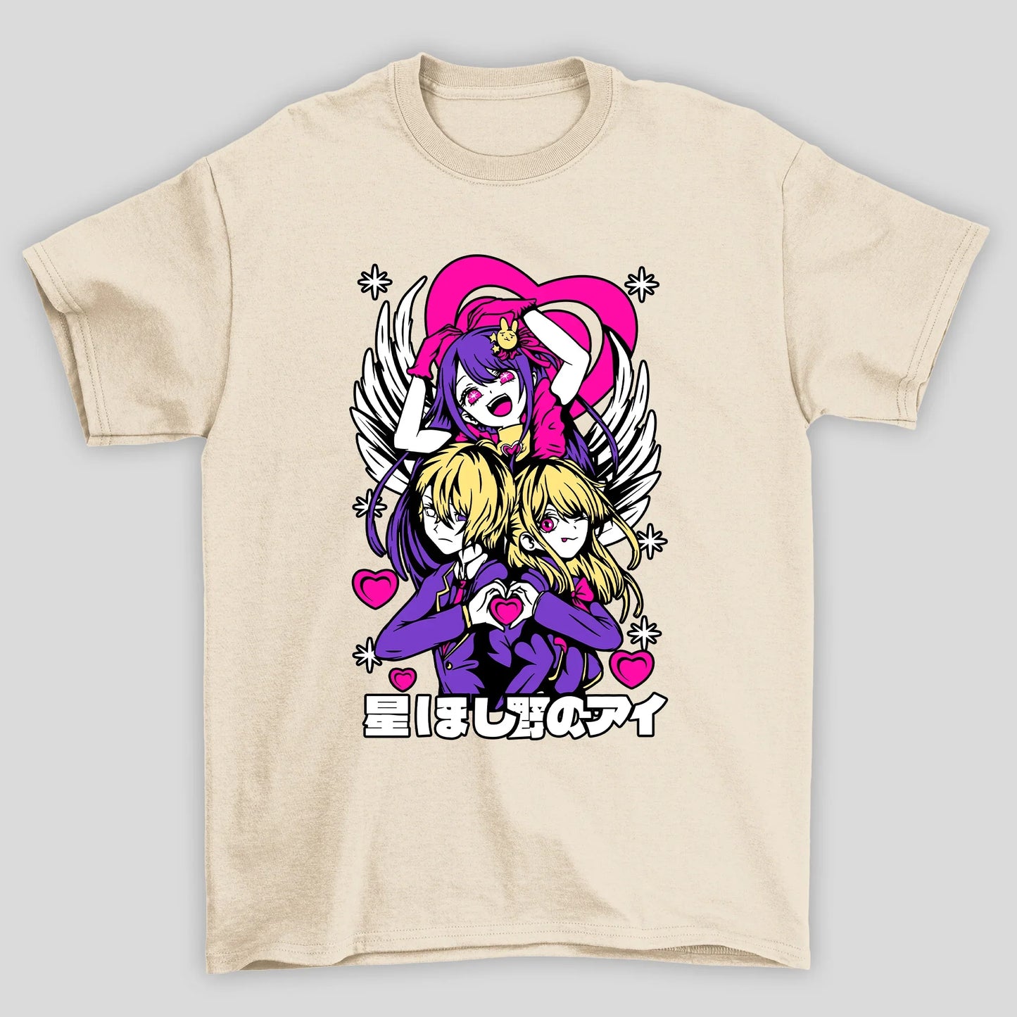 Camiseta Básica Unissex Ai Hoshino e Filhos Oshi No Ko